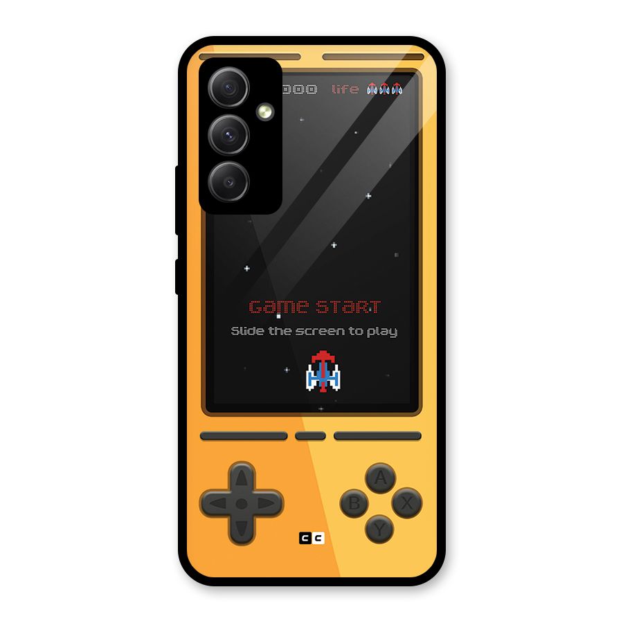 Retro Gamepad Glass Back Case for Galaxy A34