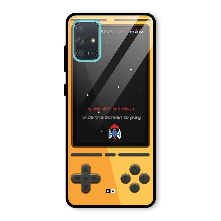 Retro Gamepad Glass Back Case for Galaxy A71