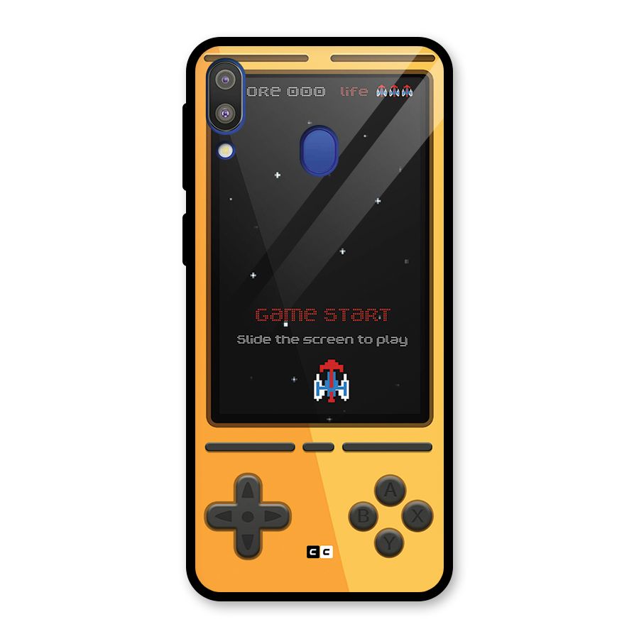 Retro Gamepad Glass Back Case for Galaxy M20