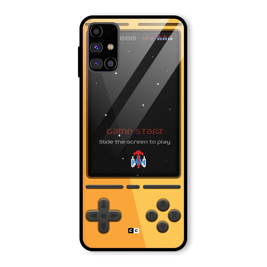 Retro Gamepad Glass Back Case for Galaxy M31s