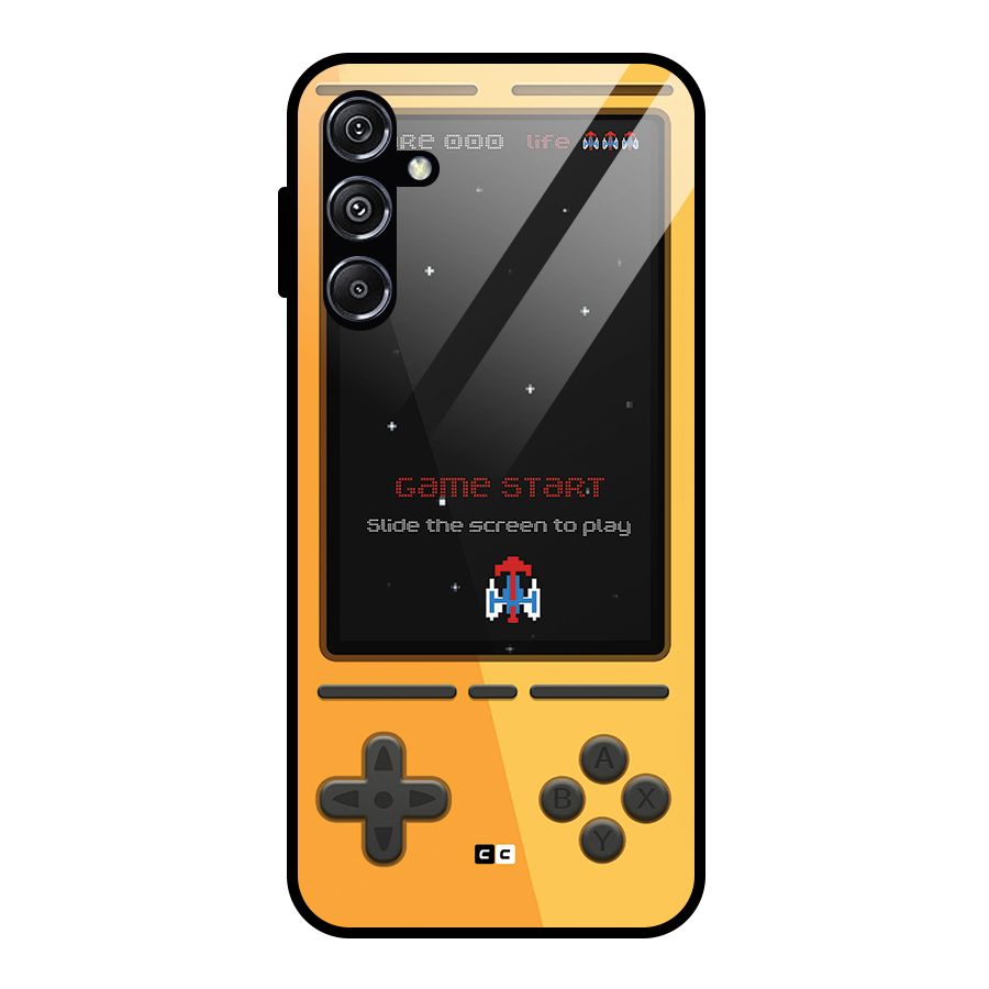 Retro Gamepad Glass Back Case for Galaxy M34 5G