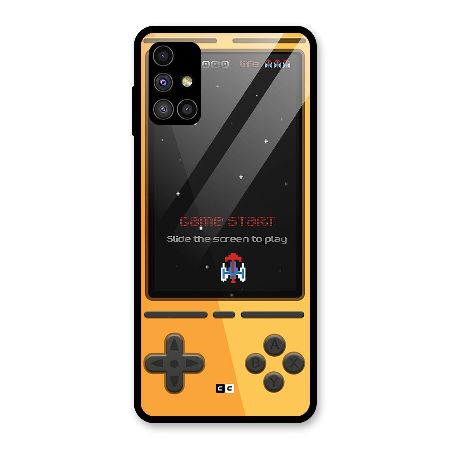 Retro Gamepad Glass Back Case for Galaxy M51