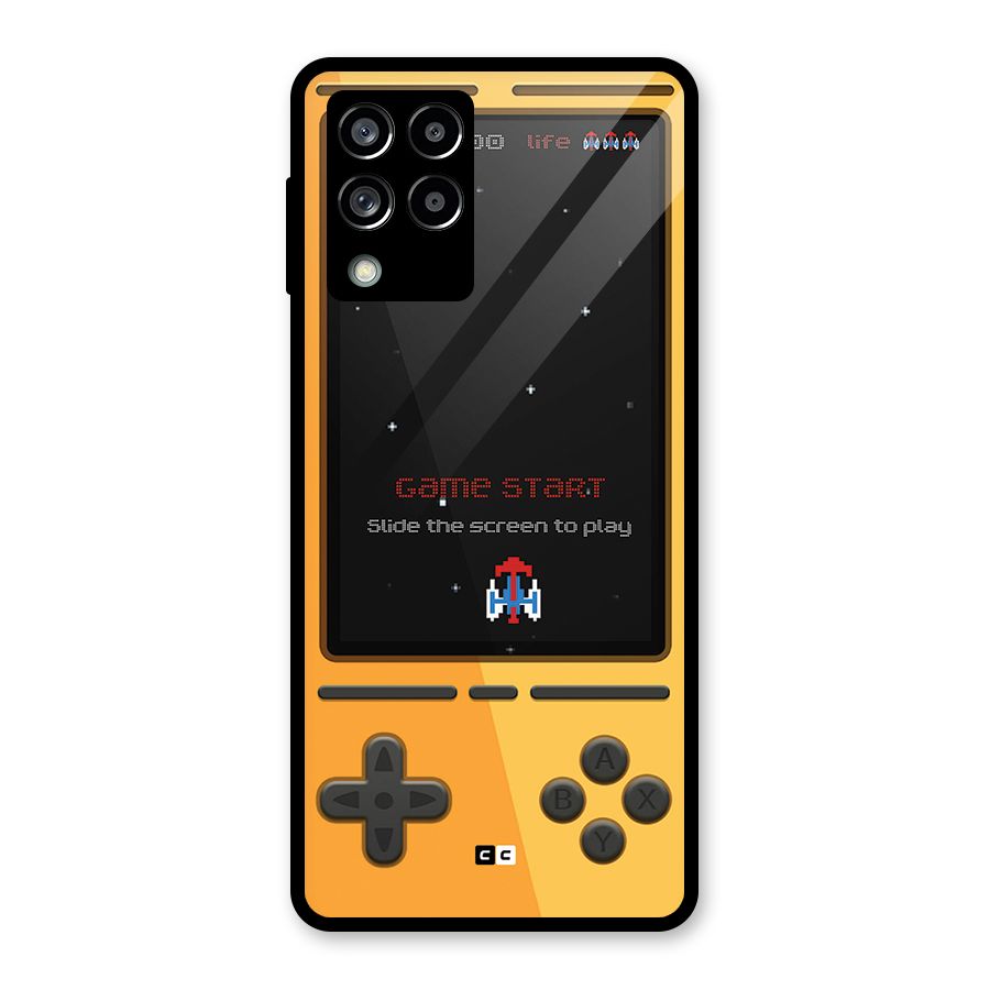 Retro Gamepad Glass Back Case for Galaxy M53 5G
