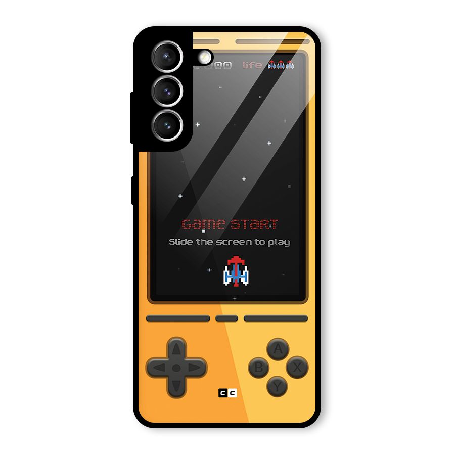 Retro Gamepad Glass Back Case for Galaxy S21 5G