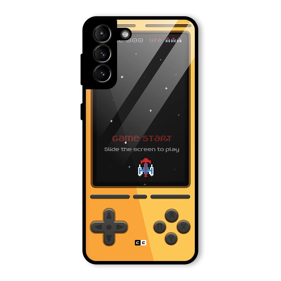 Retro Gamepad Glass Back Case for Galaxy S21 Plus
