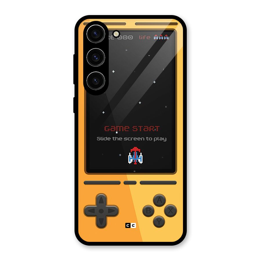 Retro Gamepad Glass Back Case for Galaxy S23 Plus