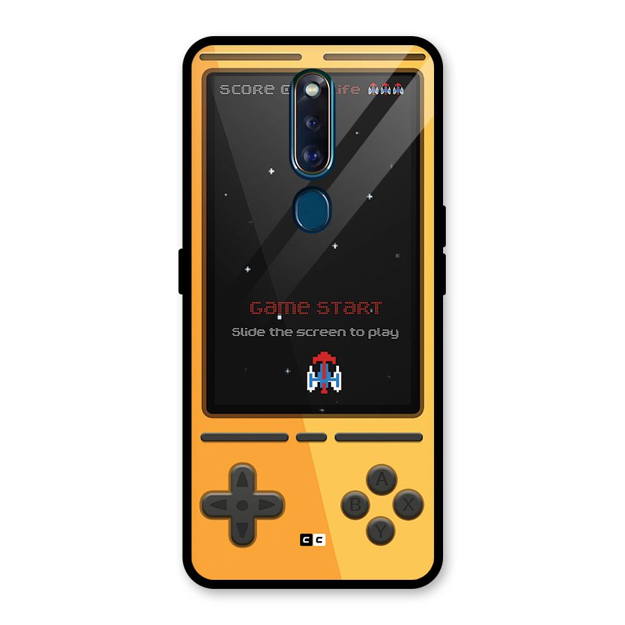 Retro Gamepad Glass Back Case for Oppo F11 Pro