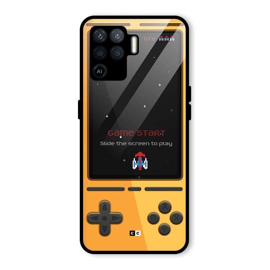 Retro Gamepad Glass Back Case for Oppo F19 Pro