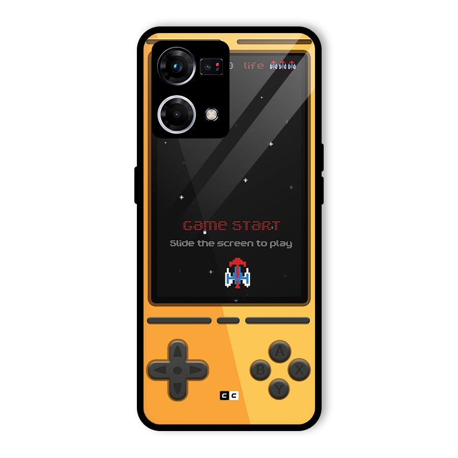 Retro Gamepad Glass Back Case for Oppo F21 Pro 5G