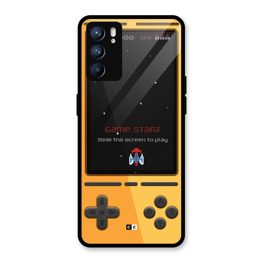 Retro Gamepad Glass Back Case for Oppo Reno6 5G