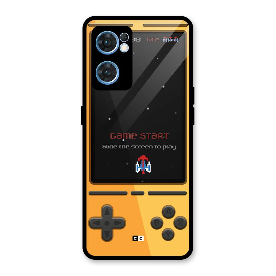Retro Gamepad Glass Back Case for Oppo Reno7 5G
