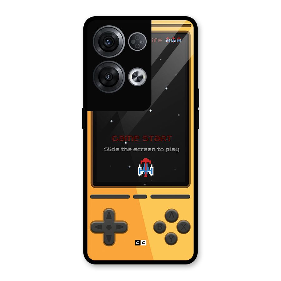 Retro Gamepad Glass Back Case for Oppo Reno8 Pro 5G