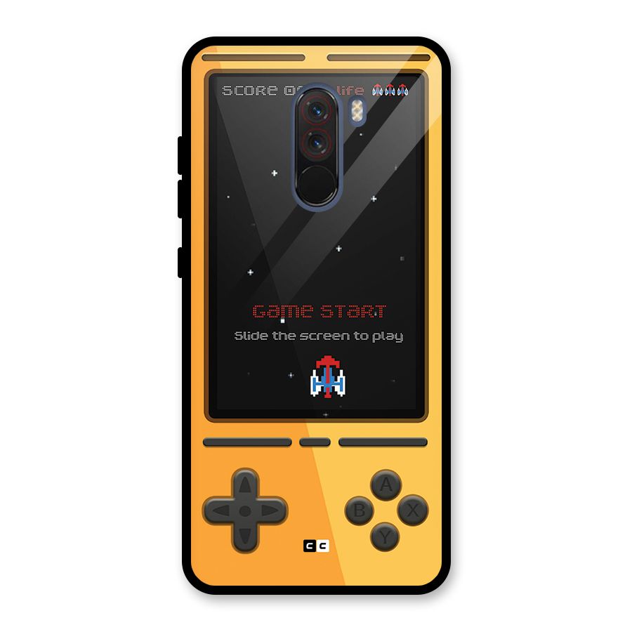 Retro Gamepad Glass Back Case for Poco F1