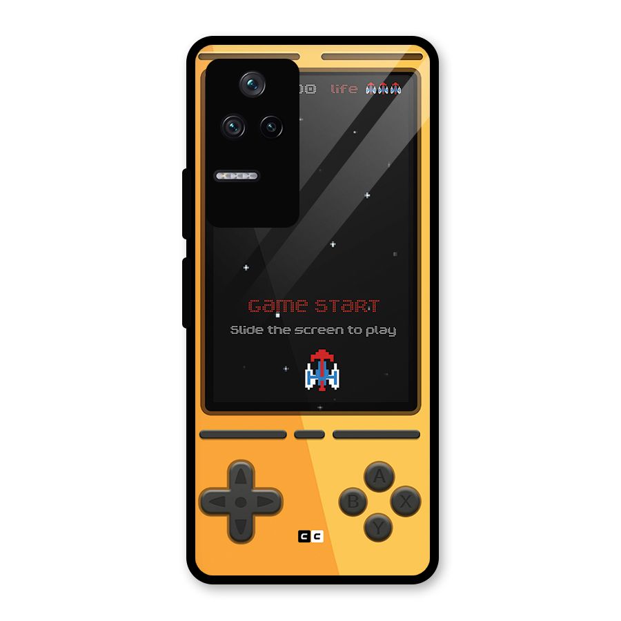 Retro Gamepad Glass Back Case for Poco F4 5G