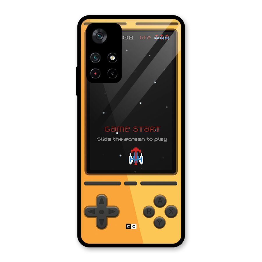 Retro Gamepad Glass Back Case for Poco M4 Pro 5G