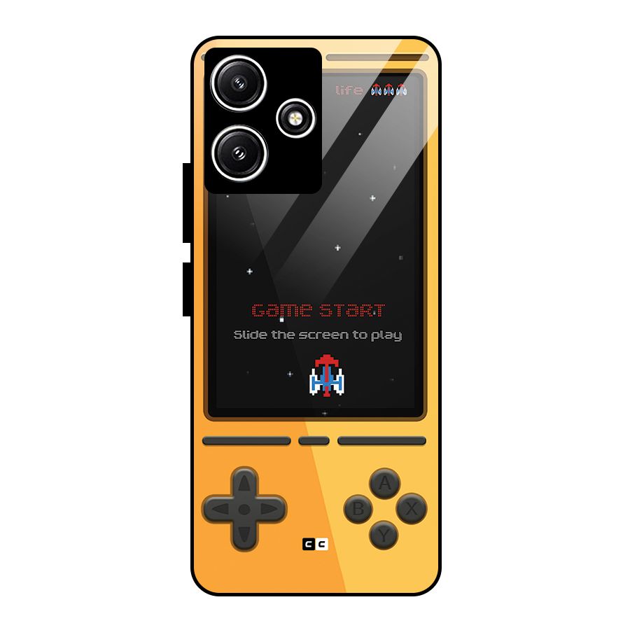 Retro Gamepad Glass Back Case for Poco M6 Pro