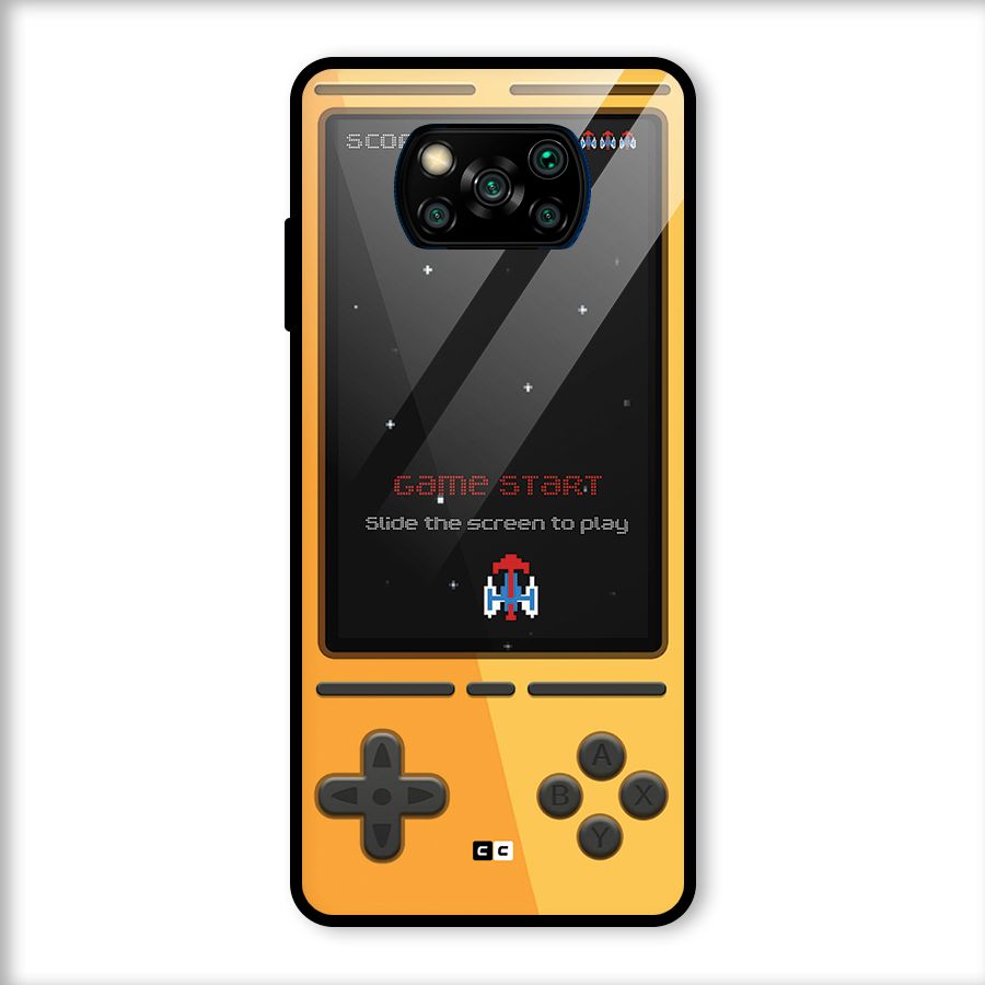 Retro Gamepad Glass Back Case for Poco X3
