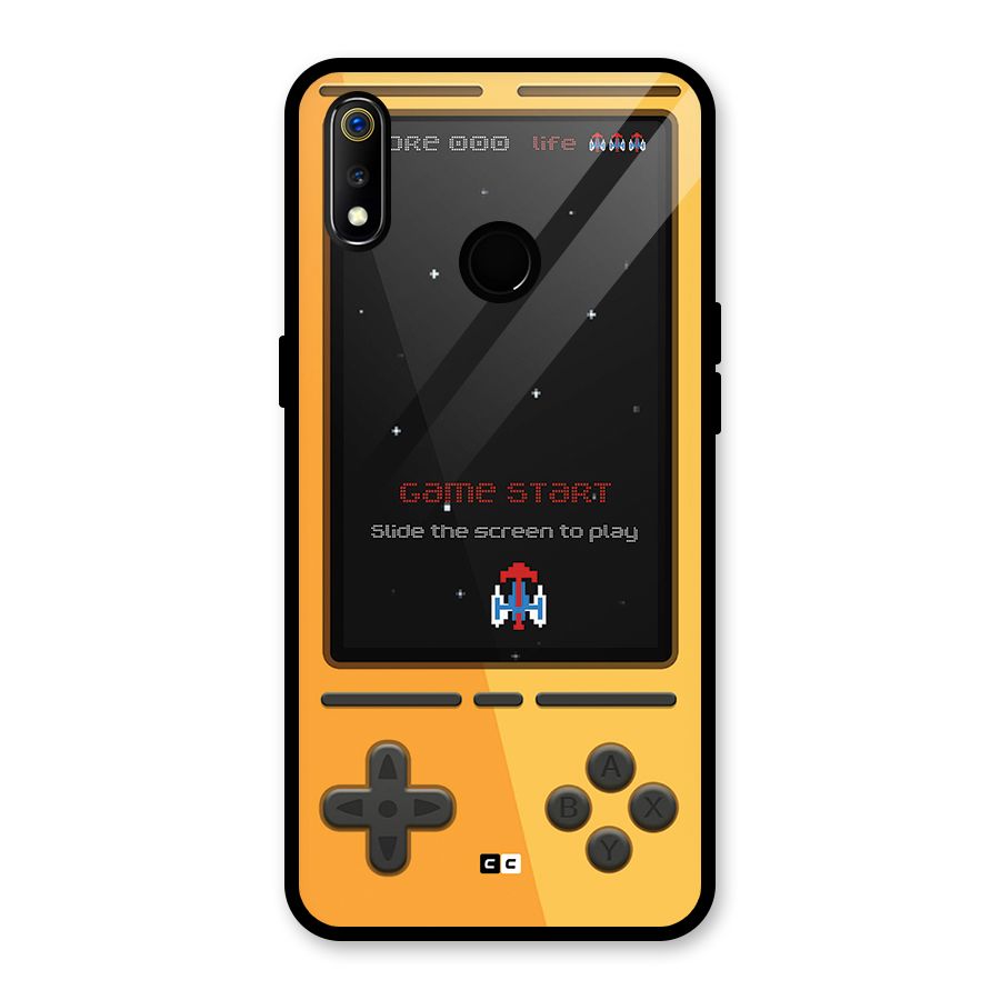 Retro Gamepad Glass Back Case for Realme 3i