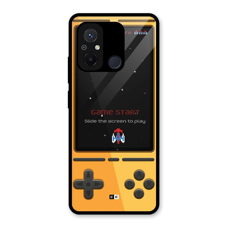 Retro Gamepad Glass Back Case for Redmi 12C