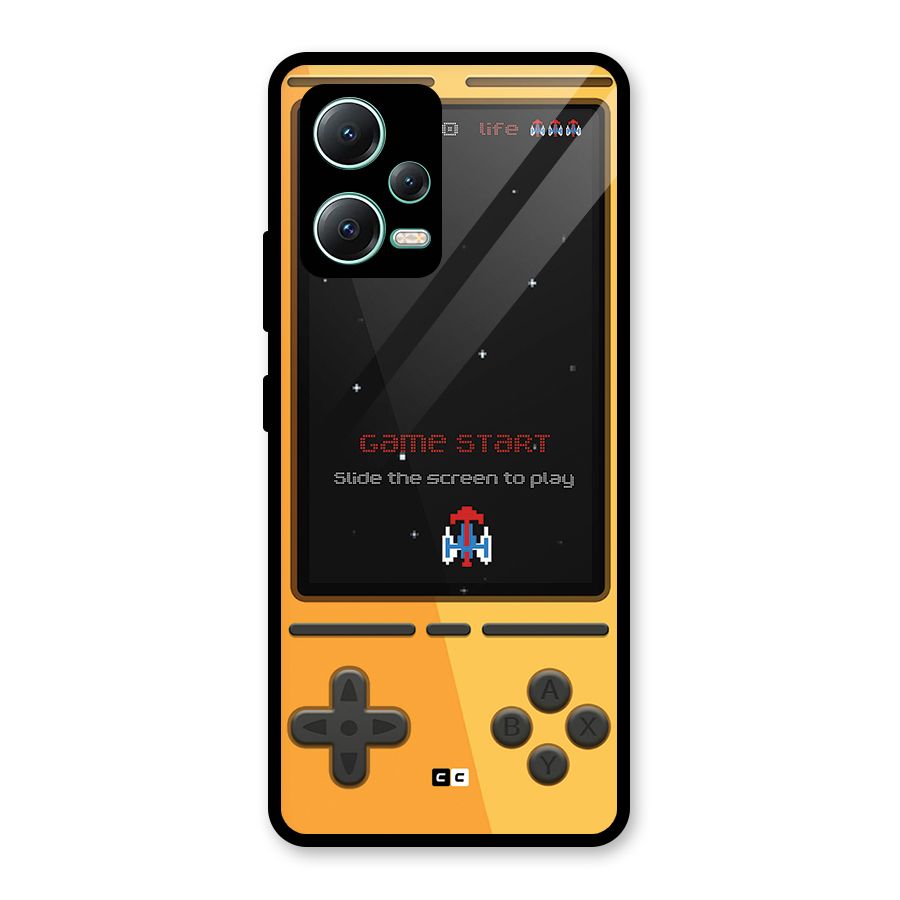 Retro Gamepad Glass Back Case for Redmi Note 12 5G