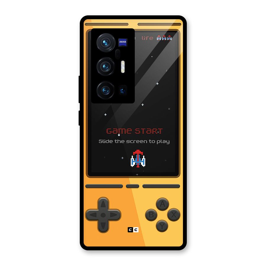 Retro Gamepad Glass Back Case for Vivo X70 Pro Plus