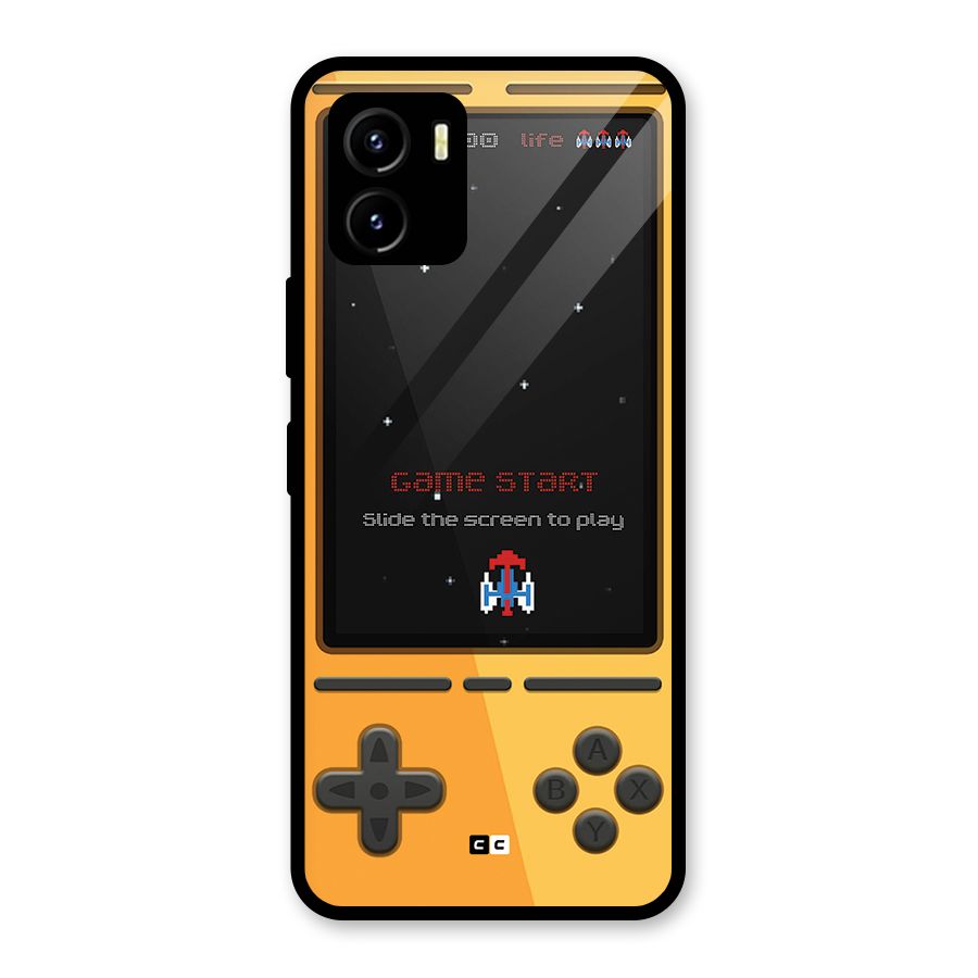 Retro Gamepad Glass Back Case for Vivo Y15s