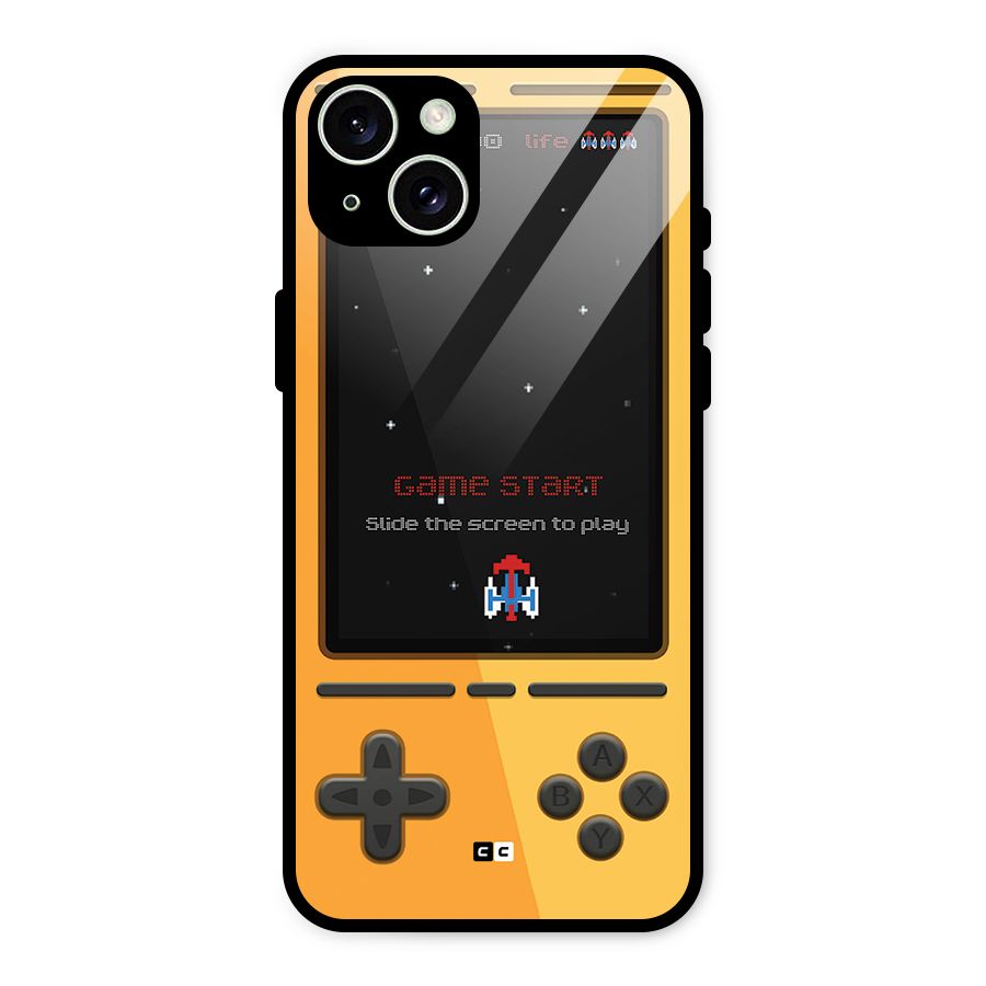 Retro Gamepad Glass Back Case for iPhone 15 Plus
