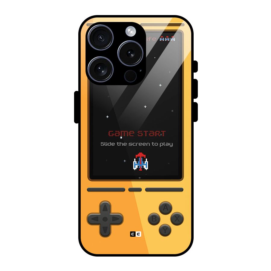 Retro Gamepad Glass Back Case for iPhone 15 Pro