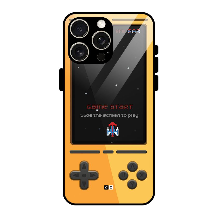 Retro Gamepad Glass Back Case for iPhone 15 Pro Max
