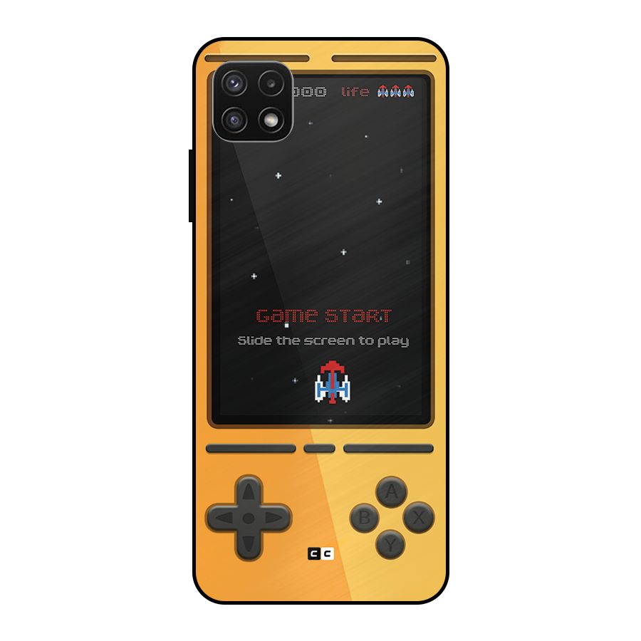 Retro Gamepad Metal Back Case for Galaxy A22 5G