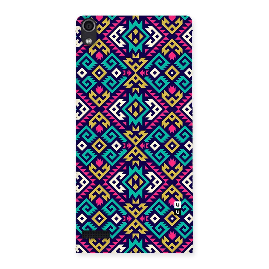 Retro Geometric Pattern Back Case for Ascend P6