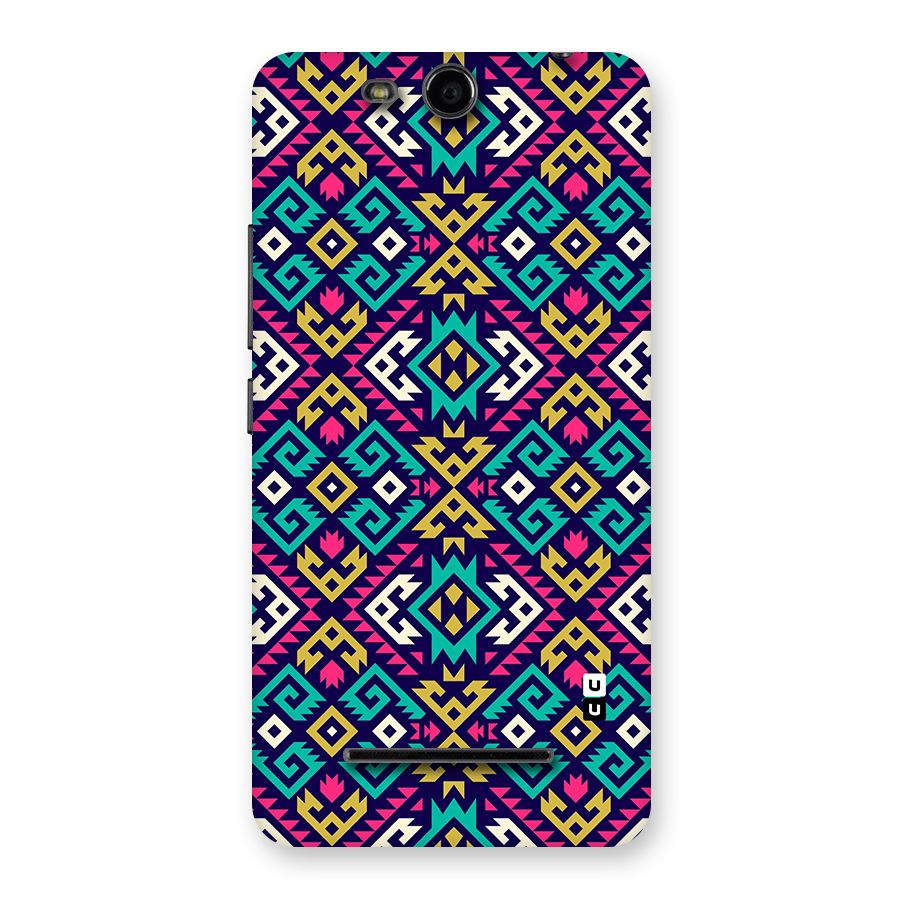 Retro Geometric Pattern Back Case for Canvas Juice 3 Q392