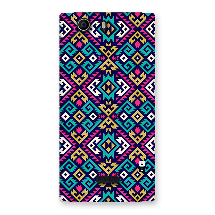 Retro Geometric Pattern Back Case for Canvas Nitro 2 E311