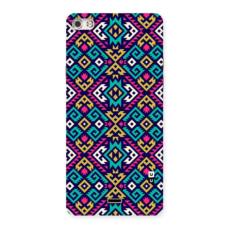 Retro Geometric Pattern Back Case for Canvas Silver 5