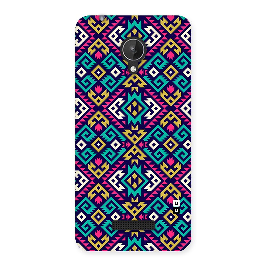 Retro Geometric Pattern Back Case for Canvas Spark Q380