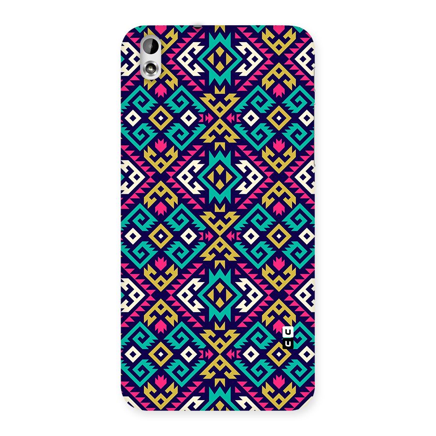 Retro Geometric Pattern Back Case for Desire 816g