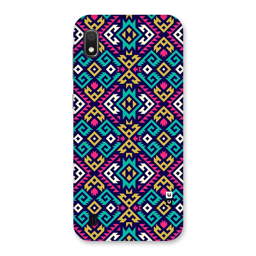 Retro Geometric Pattern Back Case for Galaxy A10