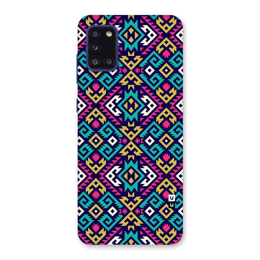 Retro Geometric Pattern Back Case for Galaxy A31