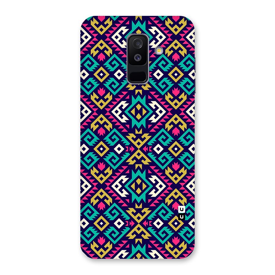 Retro Geometric Pattern Back Case for Galaxy A6 Plus