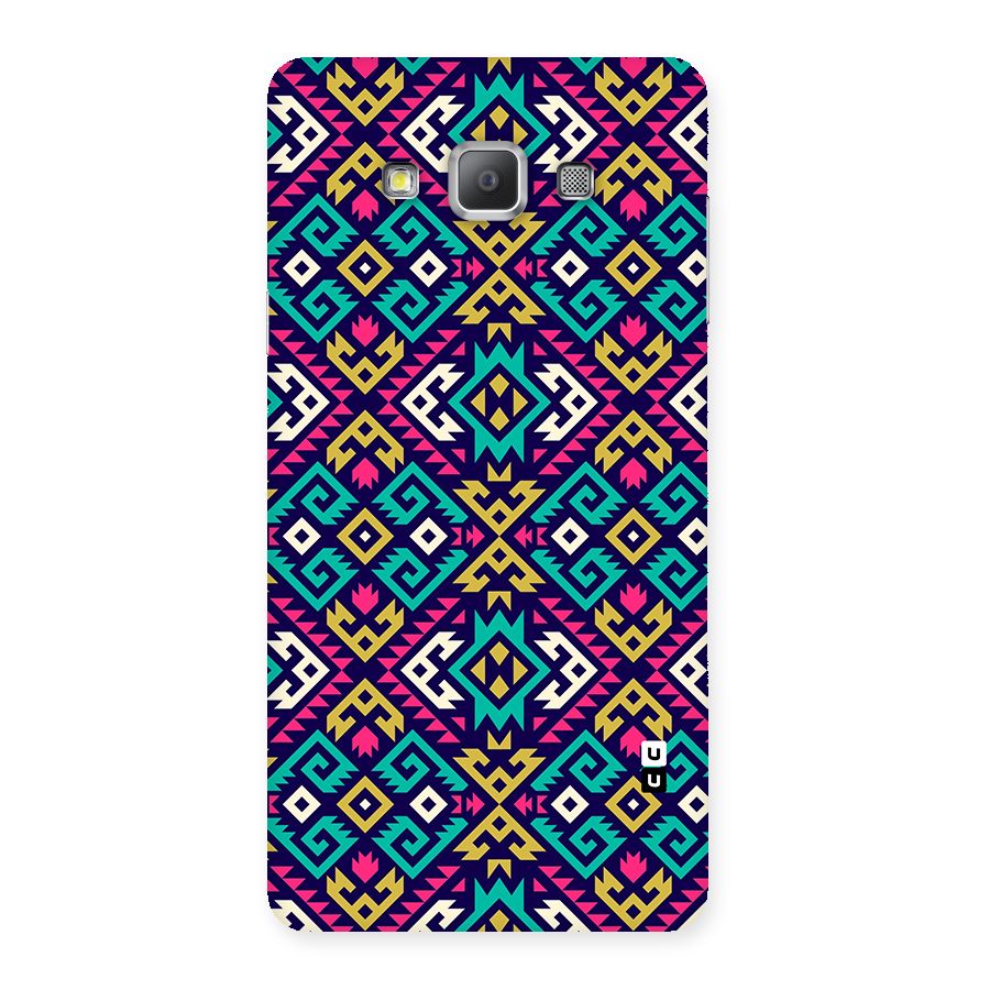 Retro Geometric Pattern Back Case for Galaxy A7