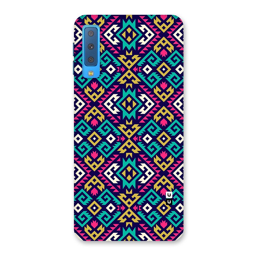 Retro Geometric Pattern Back Case for Galaxy A7 (2018)