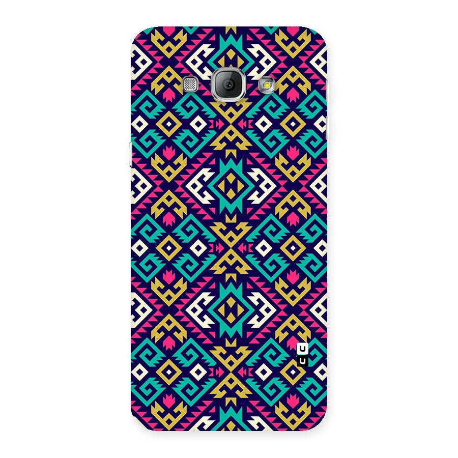 Retro Geometric Pattern Back Case for Galaxy A8