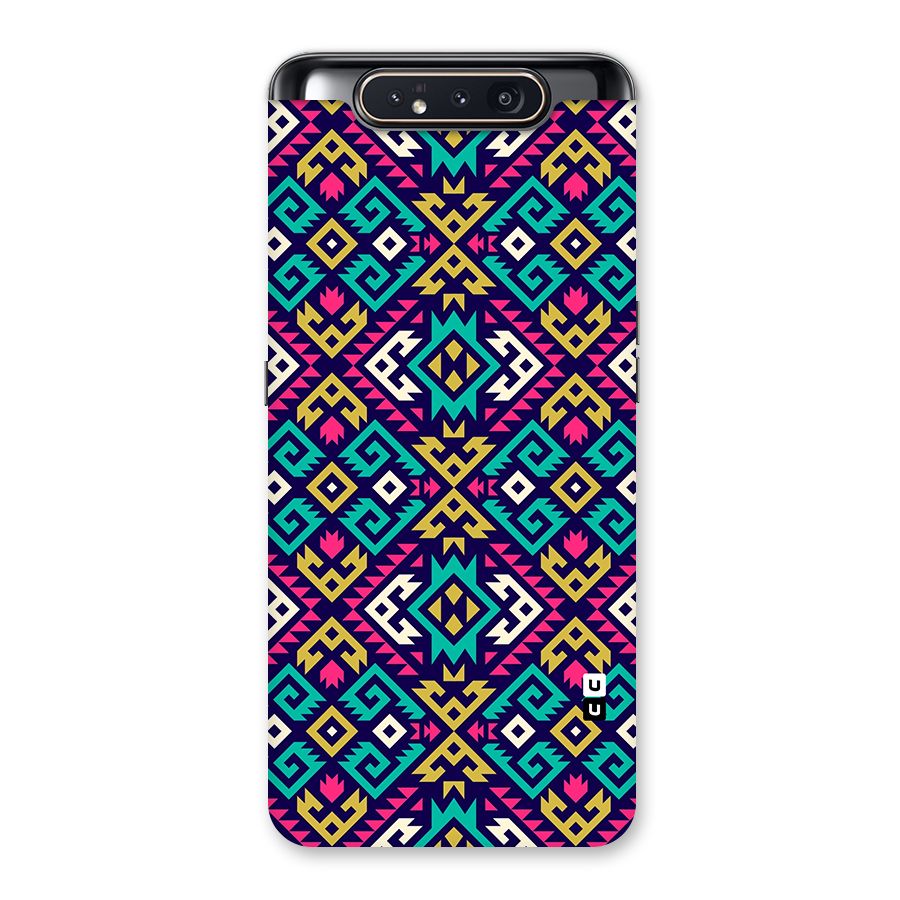 Retro Geometric Pattern Back Case for Galaxy A80