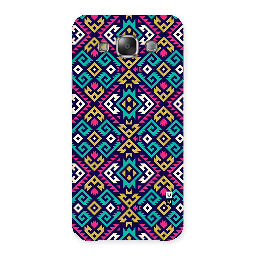 Retro Geometric Pattern Back Case for Galaxy E7