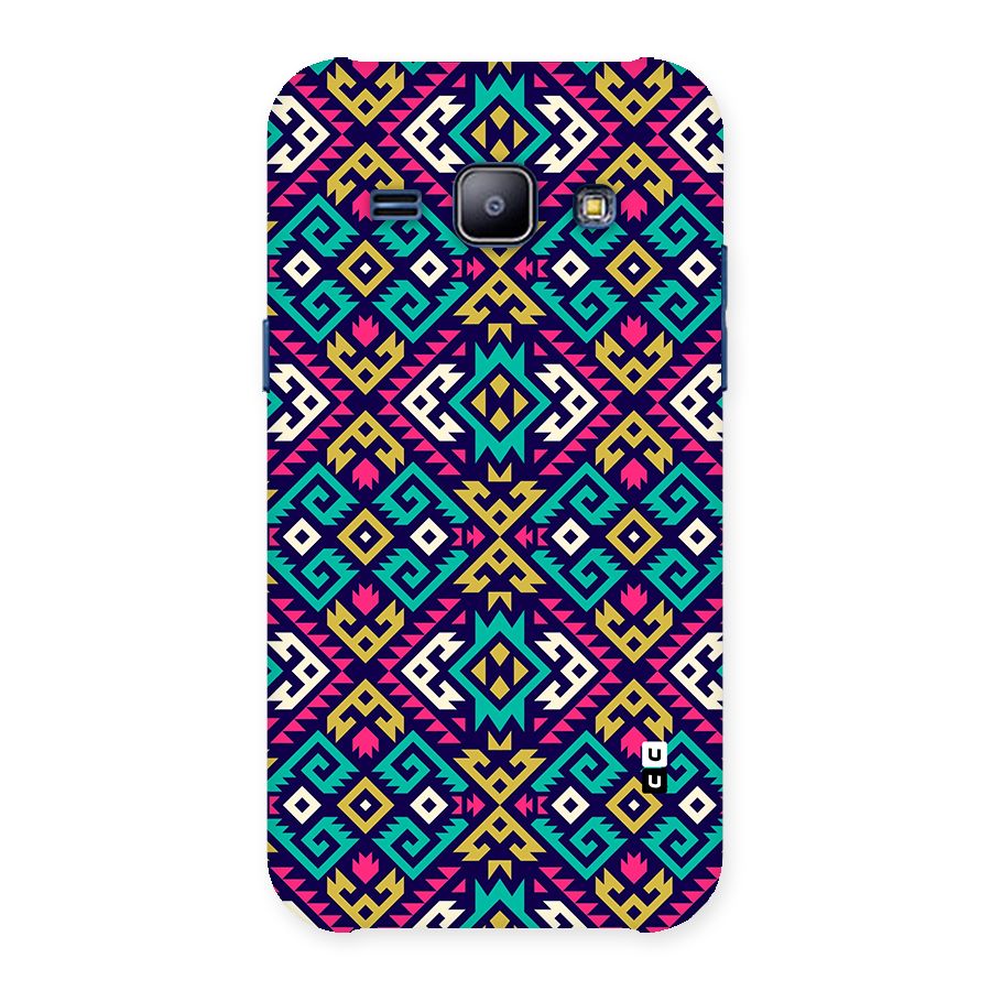 Retro Geometric Pattern Back Case for Galaxy J1