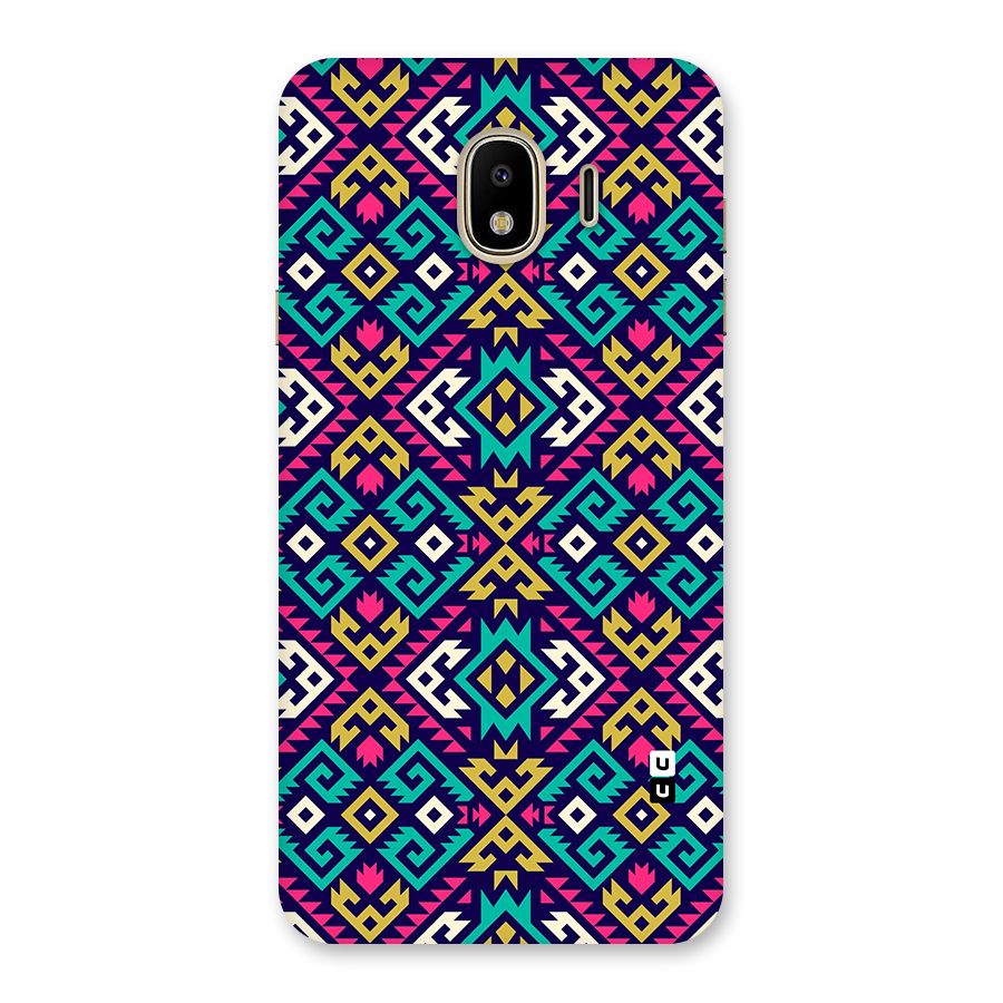 Retro Geometric Pattern Back Case for Galaxy J4
