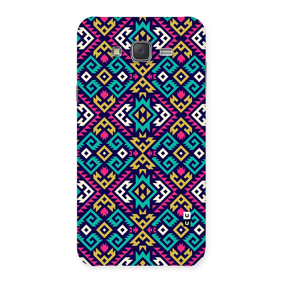 Retro Geometric Pattern Back Case for Galaxy J7
