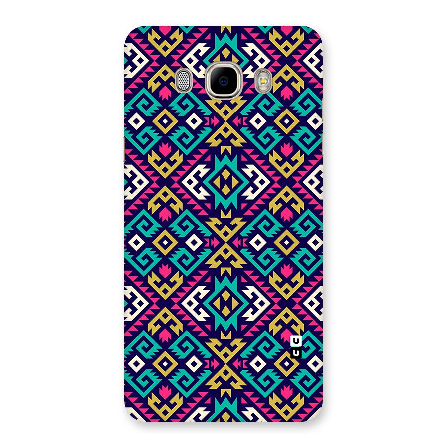 Retro Geometric Pattern Back Case for Galaxy J7 2016