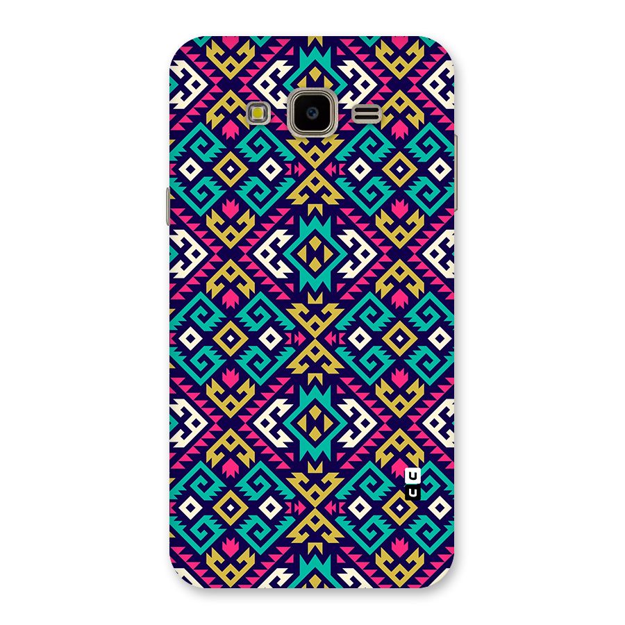 Retro Geometric Pattern Back Case for Galaxy J7 Nxt