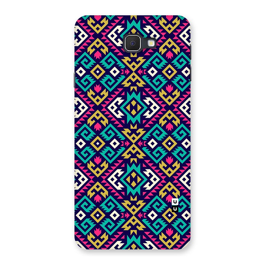 Retro Geometric Pattern Back Case for Galaxy J7 Prime